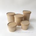 Biodegradable disposable paper bowl takeaway soup container